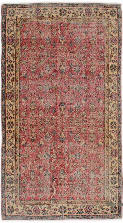Alfombra Vintage Turca Anudada a Mano - 110 cm x 205 cm