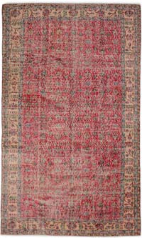Vintage Turkish Hand-Knotted Rug - 5' 5" x 9' 2" (65" x 110")