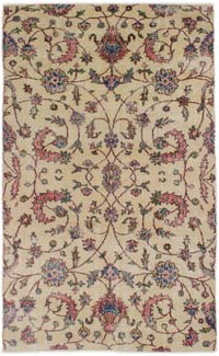 Vintage Turkish Hand-Knotted Rug - 4' 4" x 7' 3" (52" x 87")