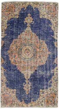 Alfombra Vintage Turca Anudada a Mano - 140 cm x 260 cm