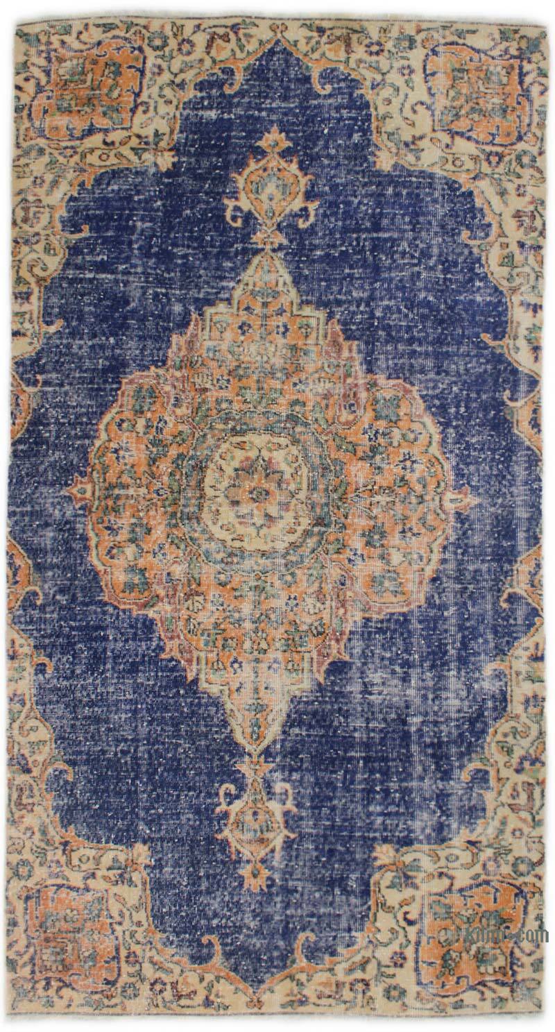 Vintage Turkish Hand-Knotted Rug - 4' 7" x 8' 6" (55" x 102") - K0076721