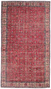 Vintage Turkish Hand-Knotted Rug - 158 cm x 282 cm
