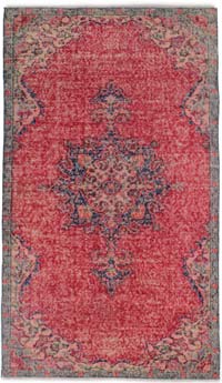 Vintage Turkish Hand-Knotted Rug - 4' 1" x 7' 2" (49" x 86")