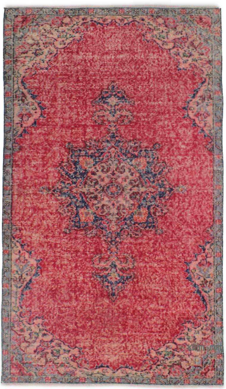 Alfombra Vintage Turca Anudada a Mano - 124 cm x 219 cm - K0076723