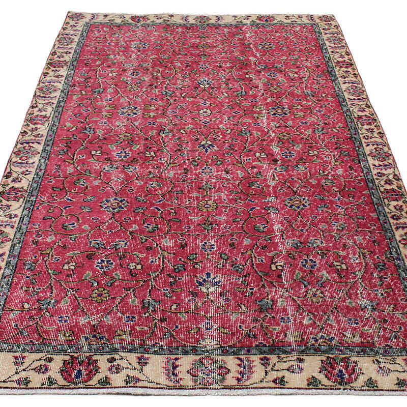El Dokuma Vintage Halı - 138 cm x 235 cm - K0076724