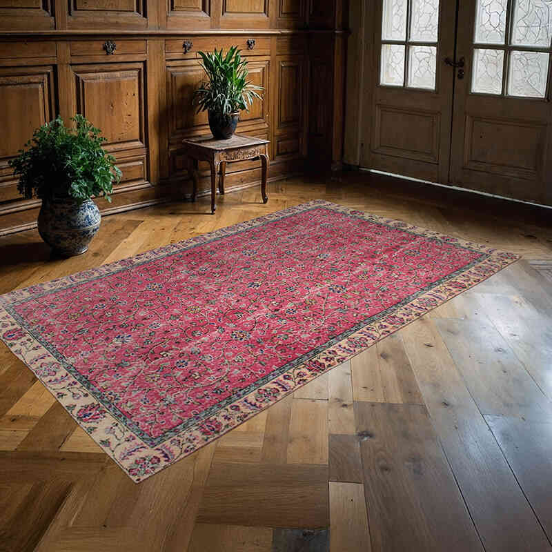 El Dokuma Vintage Halı - 138 cm x 235 cm - K0076724