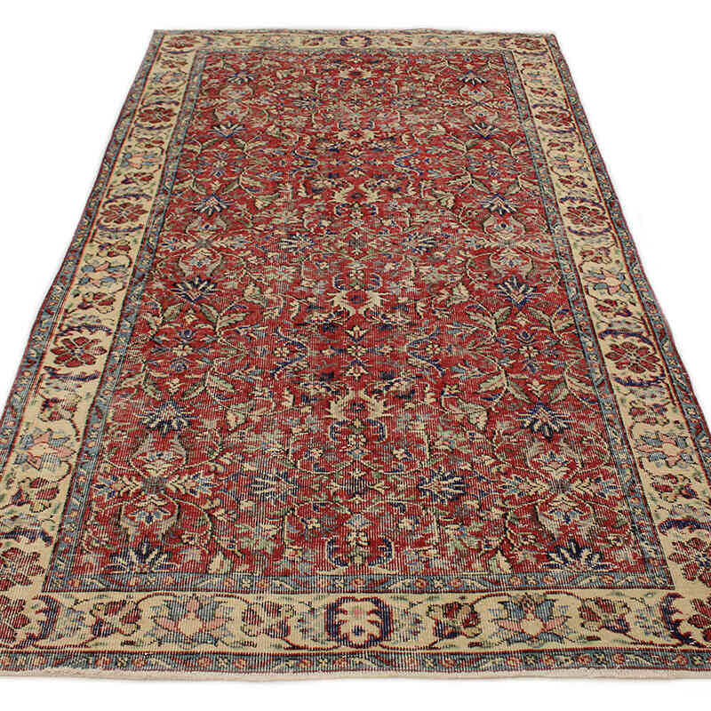El Dokuma Vintage Halı - 140 cm x 254 cm - K0076725