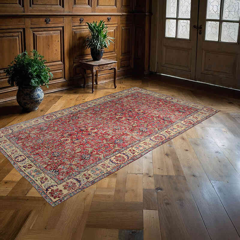 El Dokuma Vintage Halı - 140 cm x 254 cm - K0076725