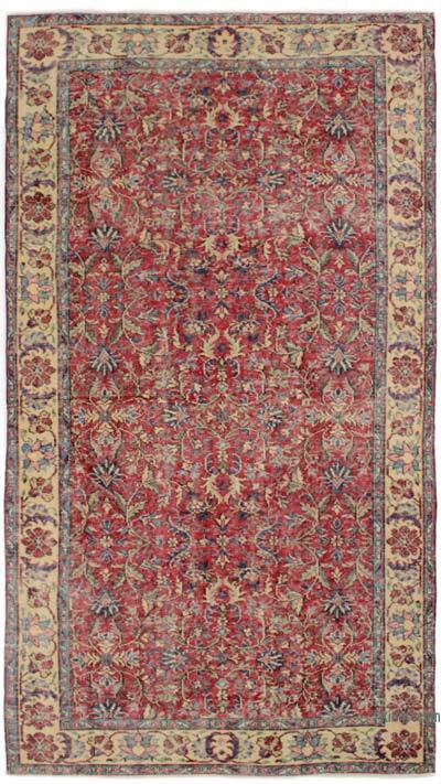 Alfombra Vintage Turca Anudada a Mano - 140 cm x 254 cm