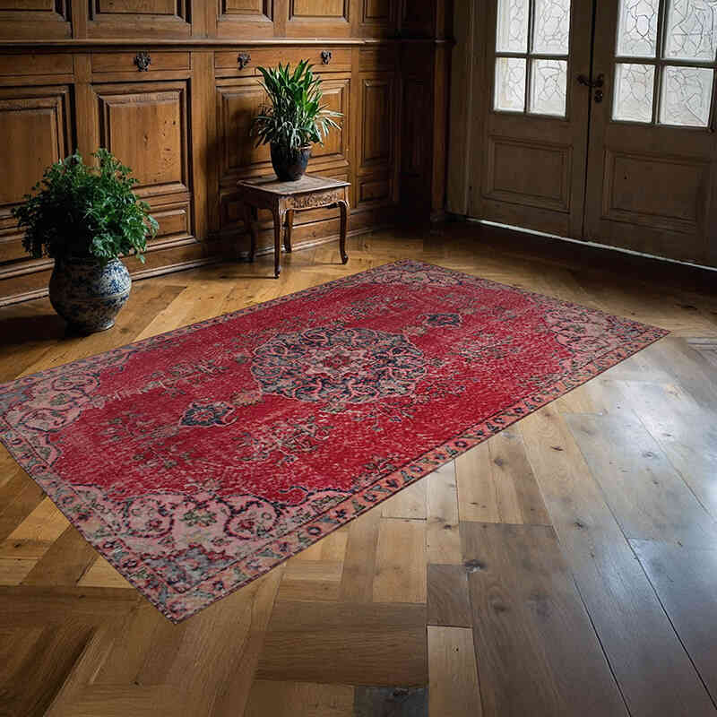 Vintage Turkish Hand-Knotted Rug - 4' 4" x 7' 5" (52" x 89") - K0076726