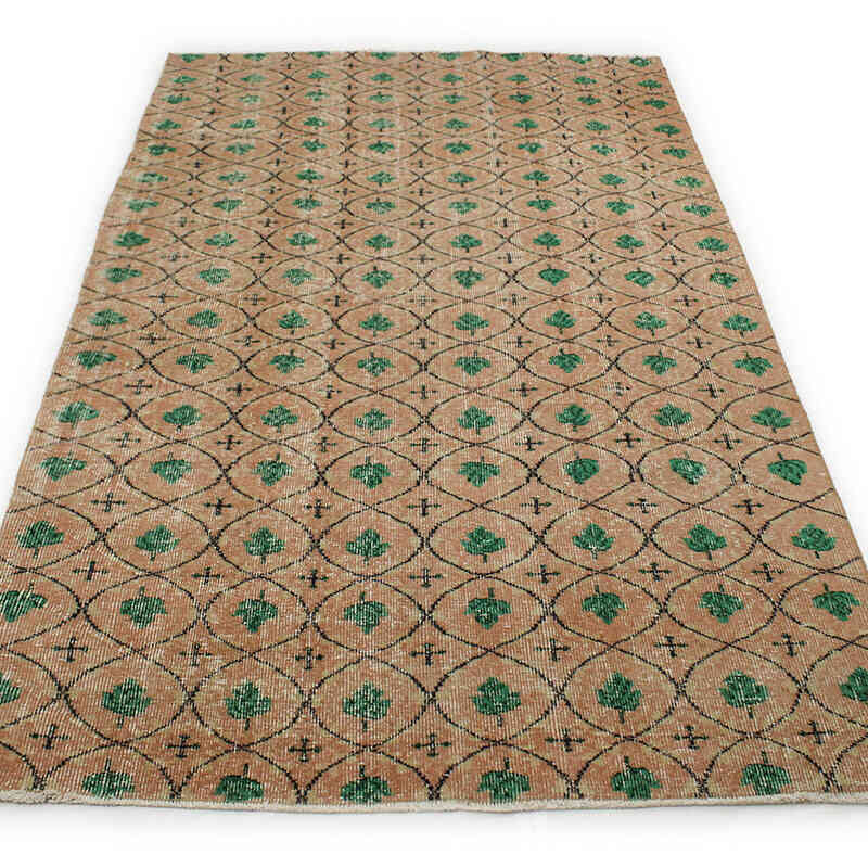 Vintage Turkish Hand-Knotted Rug - 4' 7" x 7' 11" (55" x 95") - K0076727