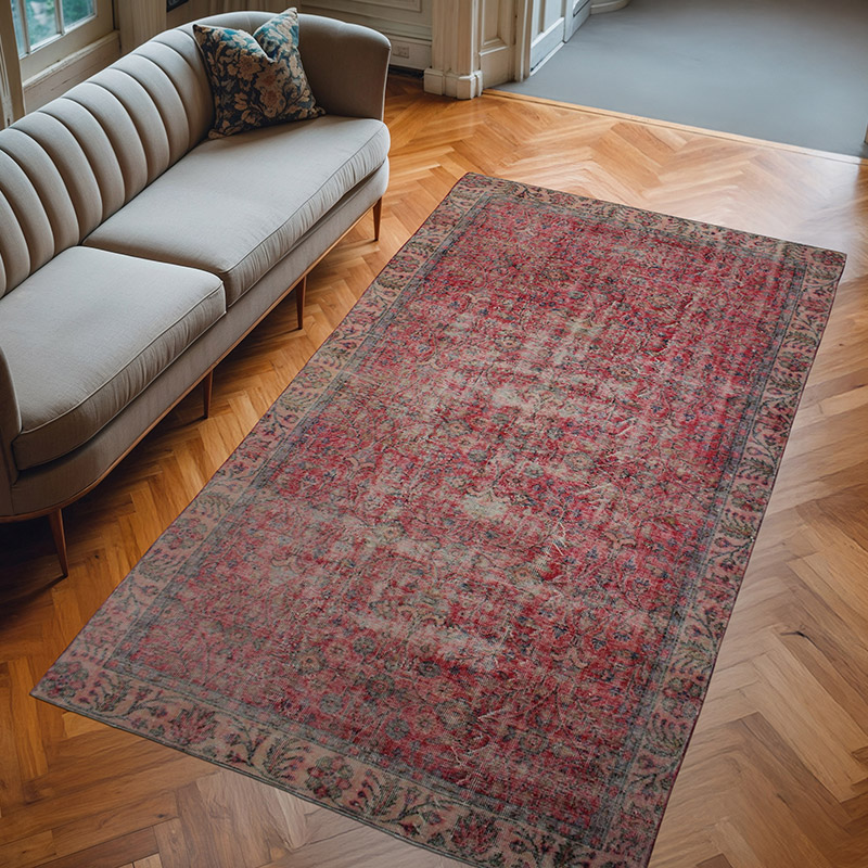 Alfombra Vintage Turca Anudada a Mano - 150 cm x 275 cm - K0076729