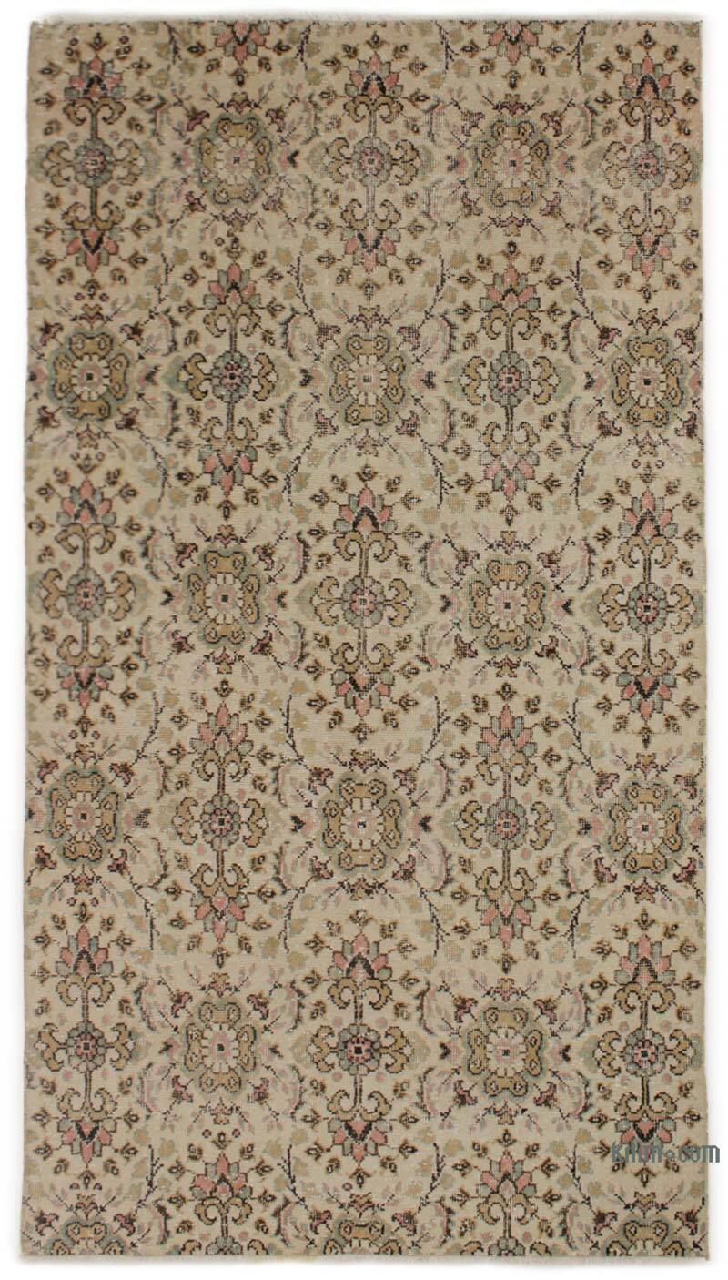 Alfombra Vintage Turca Anudada a Mano - 127 cm x 234 cm - K0076731
