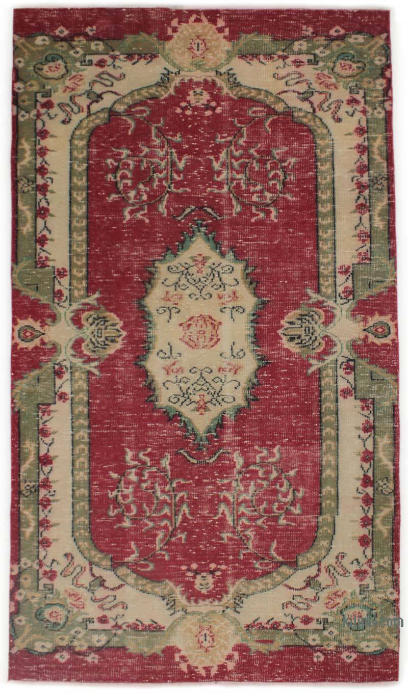 Vintage Turkish Hand-Knotted Rug - 4' 8" x 8' 2" (56" x 98") - K0076733