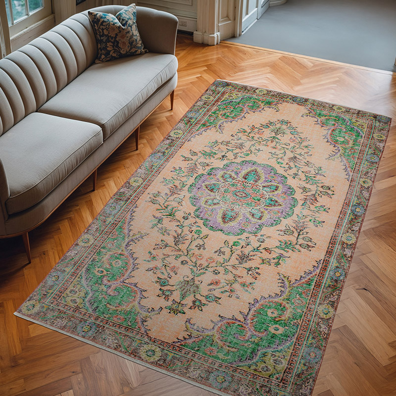 Vintage Turkish Hand-Knotted Rug - 5' 5" x 9' 3" (65" x 111") - K0076736