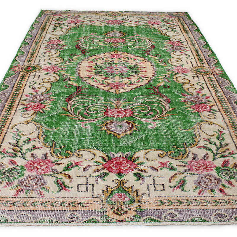Vintage Turkish Hand-Knotted Rug - 6'  x 10' 1" (72" x 121") - K0076737