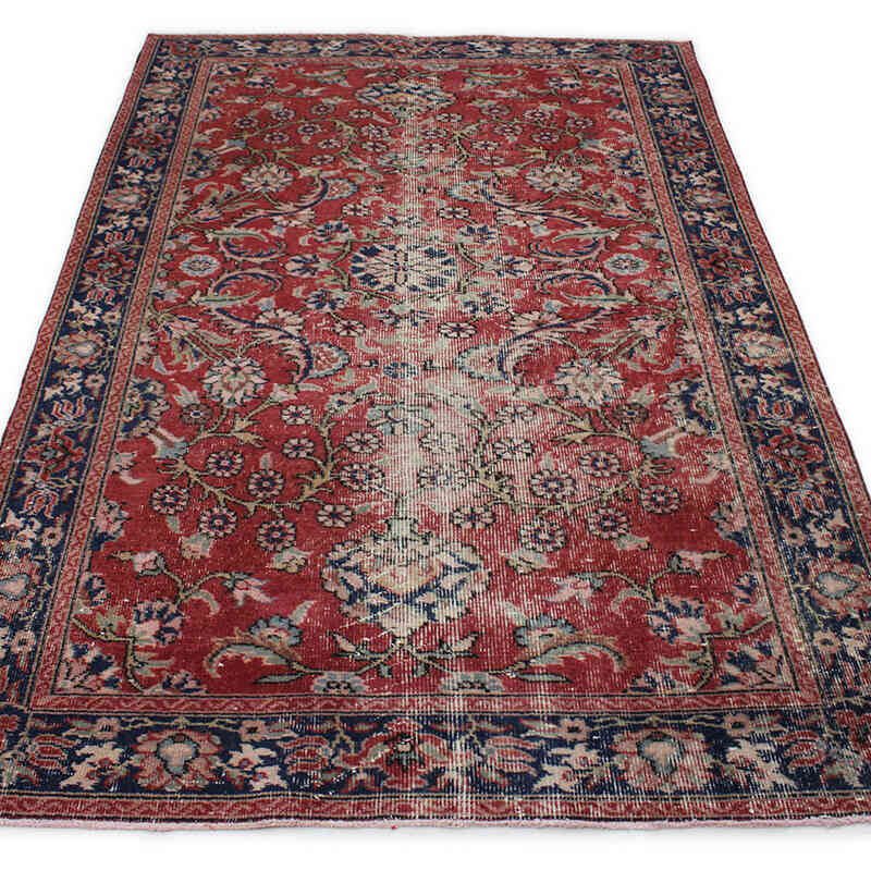 Vintage Turkish Hand-Knotted Rug - 4' 5" x 7' 5" (53" x 89") - K0076739