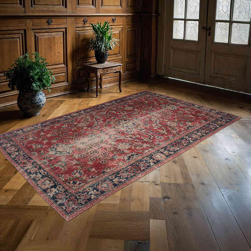 Vintage Turkish Hand-Knotted Rug - 4' 5" x 7' 5" (53" x 89") - K0076739