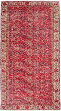 Vintage Turkish Hand-Knotted Rug - 4' 5" x 8' 1" (53" x 97")