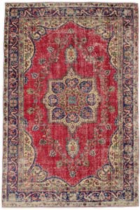 Alfombra Vintage Turca Anudada a Mano - 165 cm x 256 cm