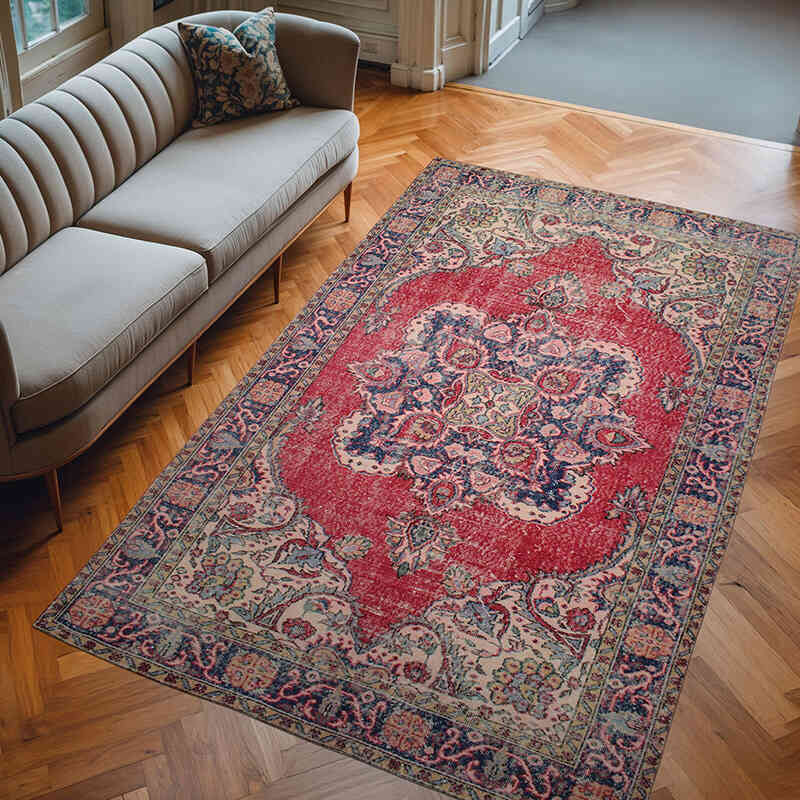 El Dokuma Vintage Halı - 178 cm x 297 cm - K0076745