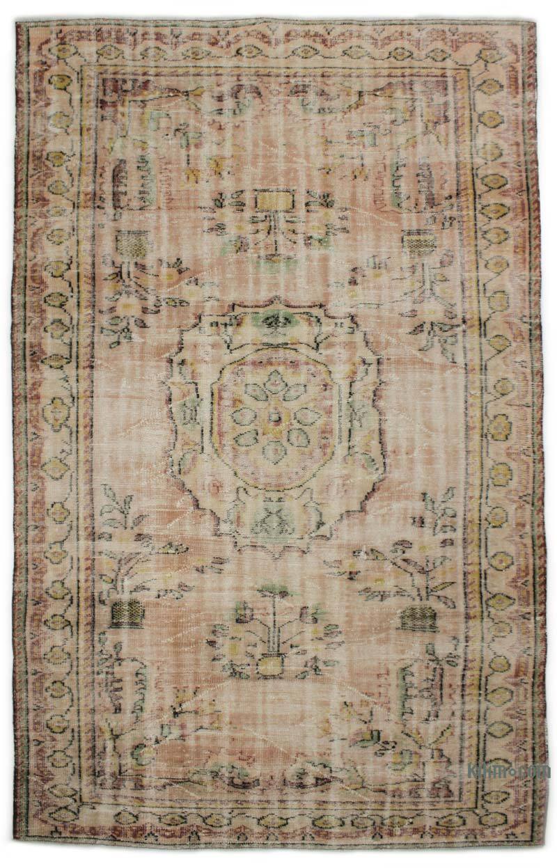 Vintage Turkish Hand-Knotted Rug - 6' 1" x 9' 10" (73" x 118") - K0076747
