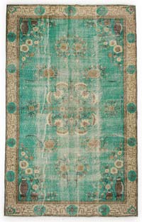 Vintage Turkish Hand-Knotted Rug - 5' 5" x 8' 11" (65" x 107")
