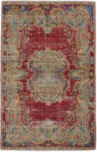 Vintage Turkish Hand-Knotted Rug - 5' 4" x 8' 4" (64" x 100")