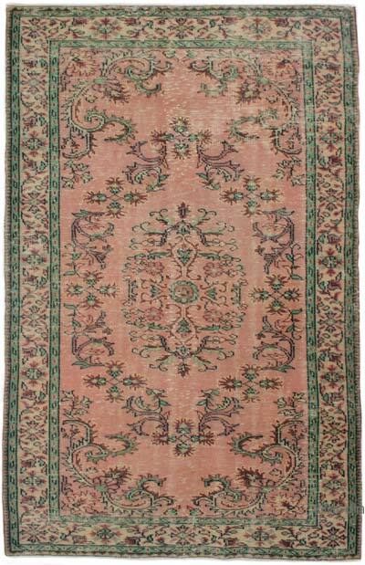 Alfombra Vintage Turca Anudada a Mano - 161 cm x 255 cm