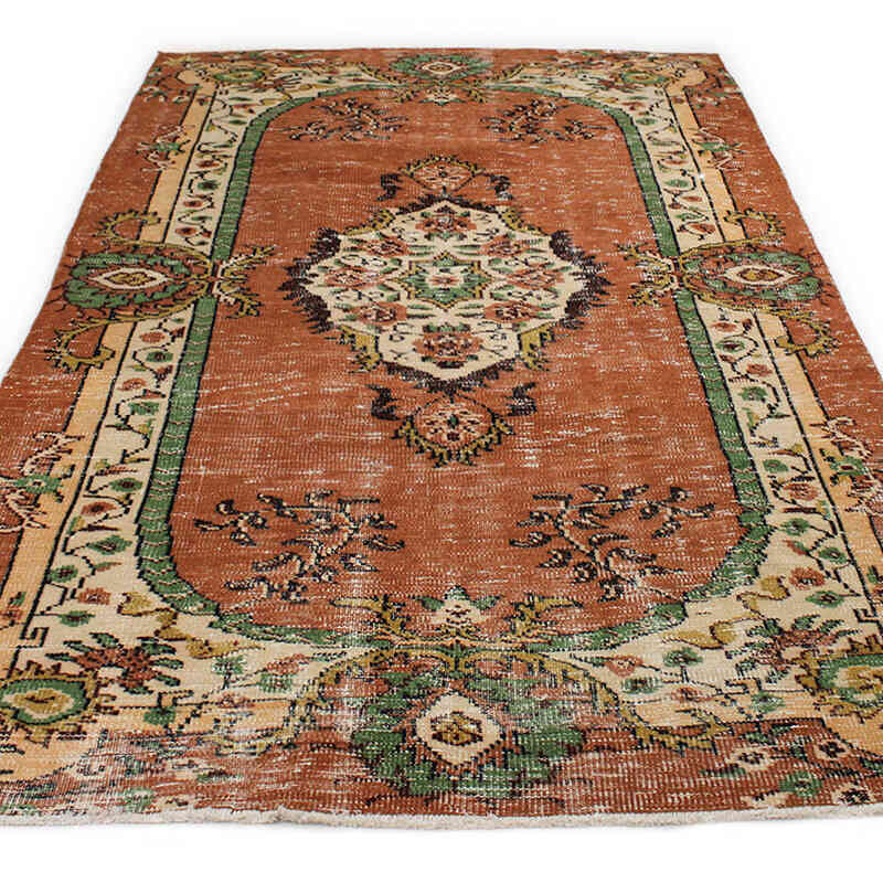 Alfombra Vintage Turca Anudada a Mano - 156 cm x 263 cm - K0076751