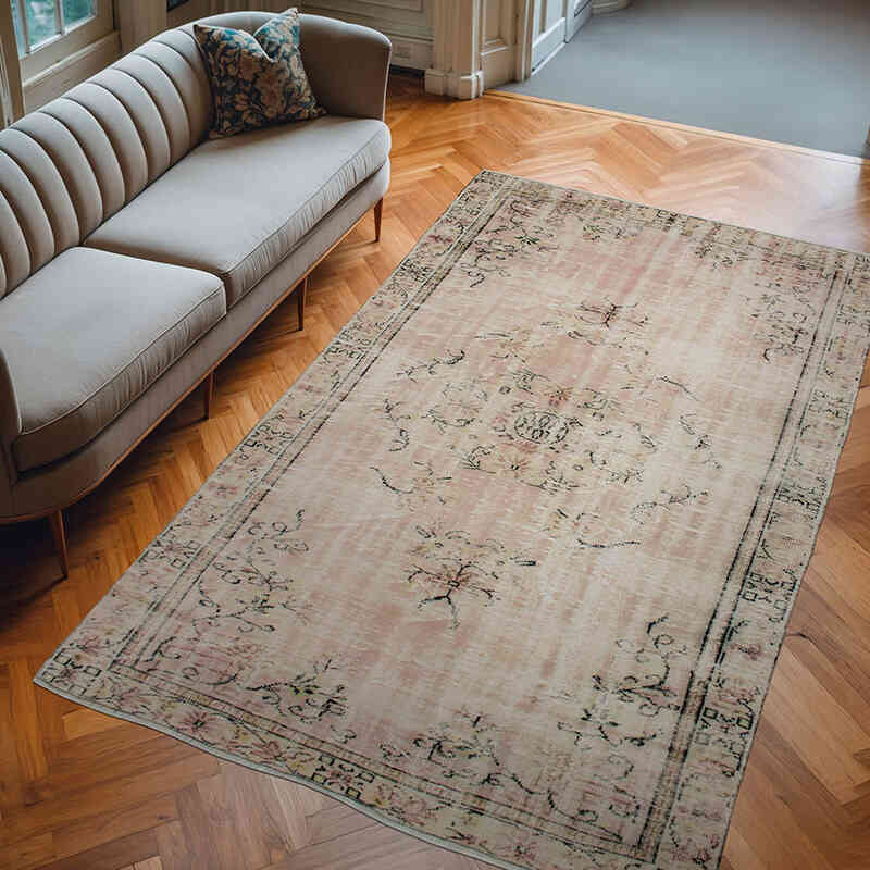 Vintage Turkish Hand-Knotted Rug - 5' 11" x 9' 6" (71" x 114") - K0076753