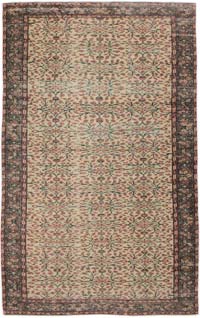 Vintage Turkish Hand-Knotted Rug - 5' 5" x 8' 11" (65" x 107")