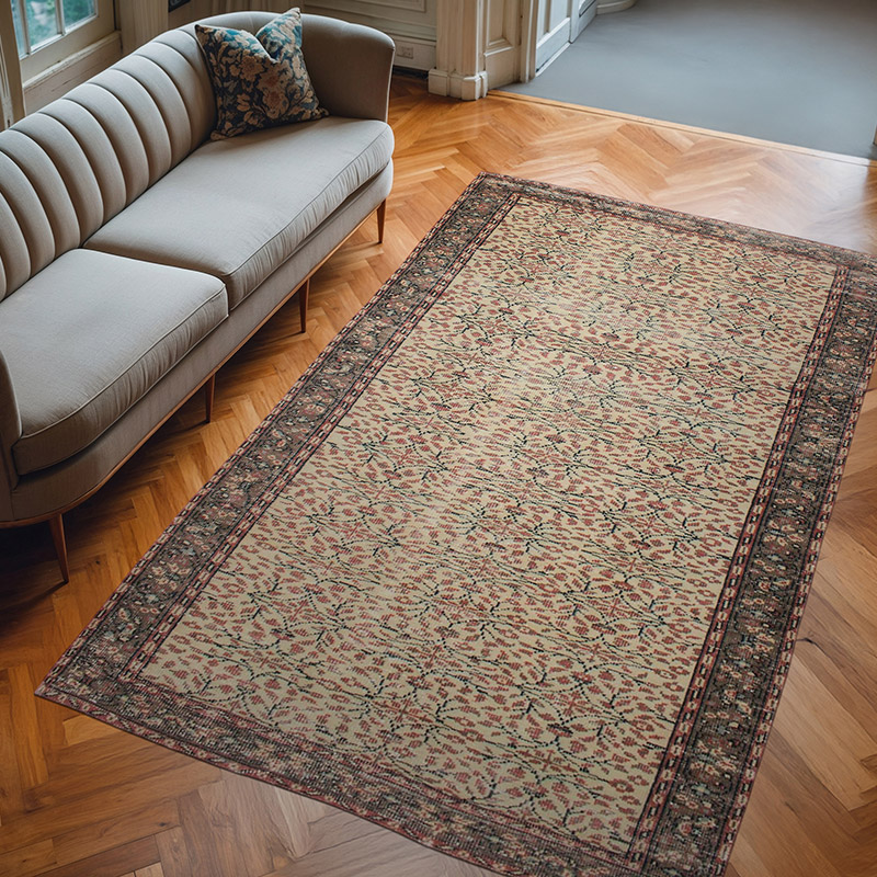 El Dokuma Vintage Halı - 165 cm x 271 cm - K0076755