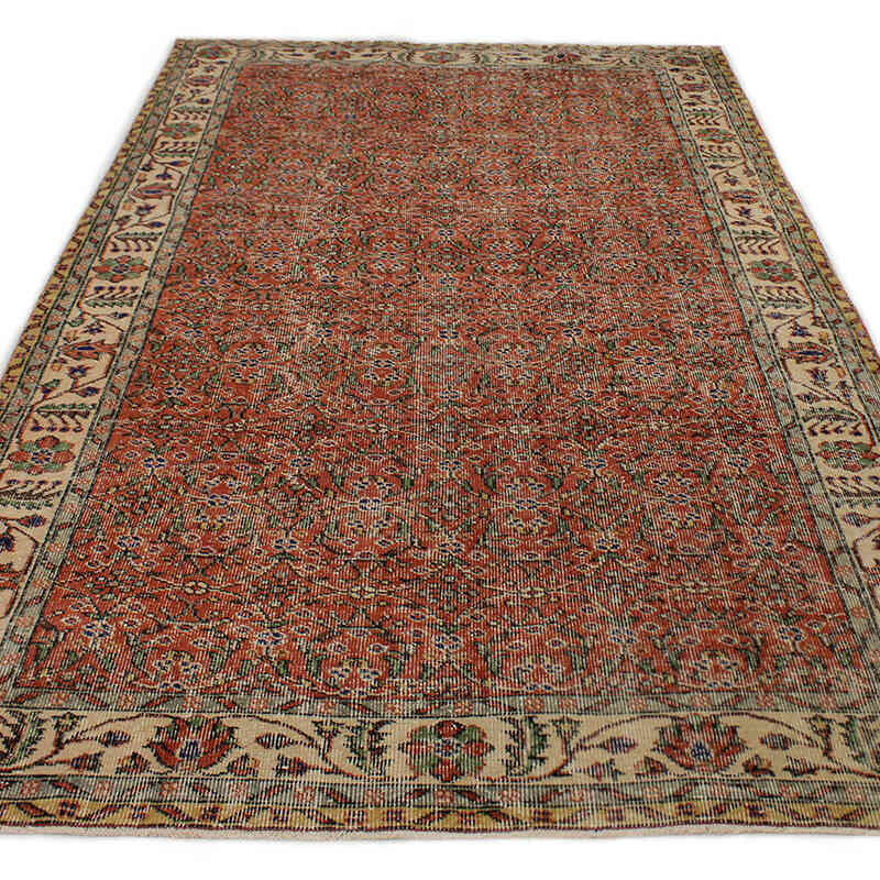 Vintage Turkish Hand-Knotted Rug - 5' 3" x 8' 11" (63" x 107") - K0076756