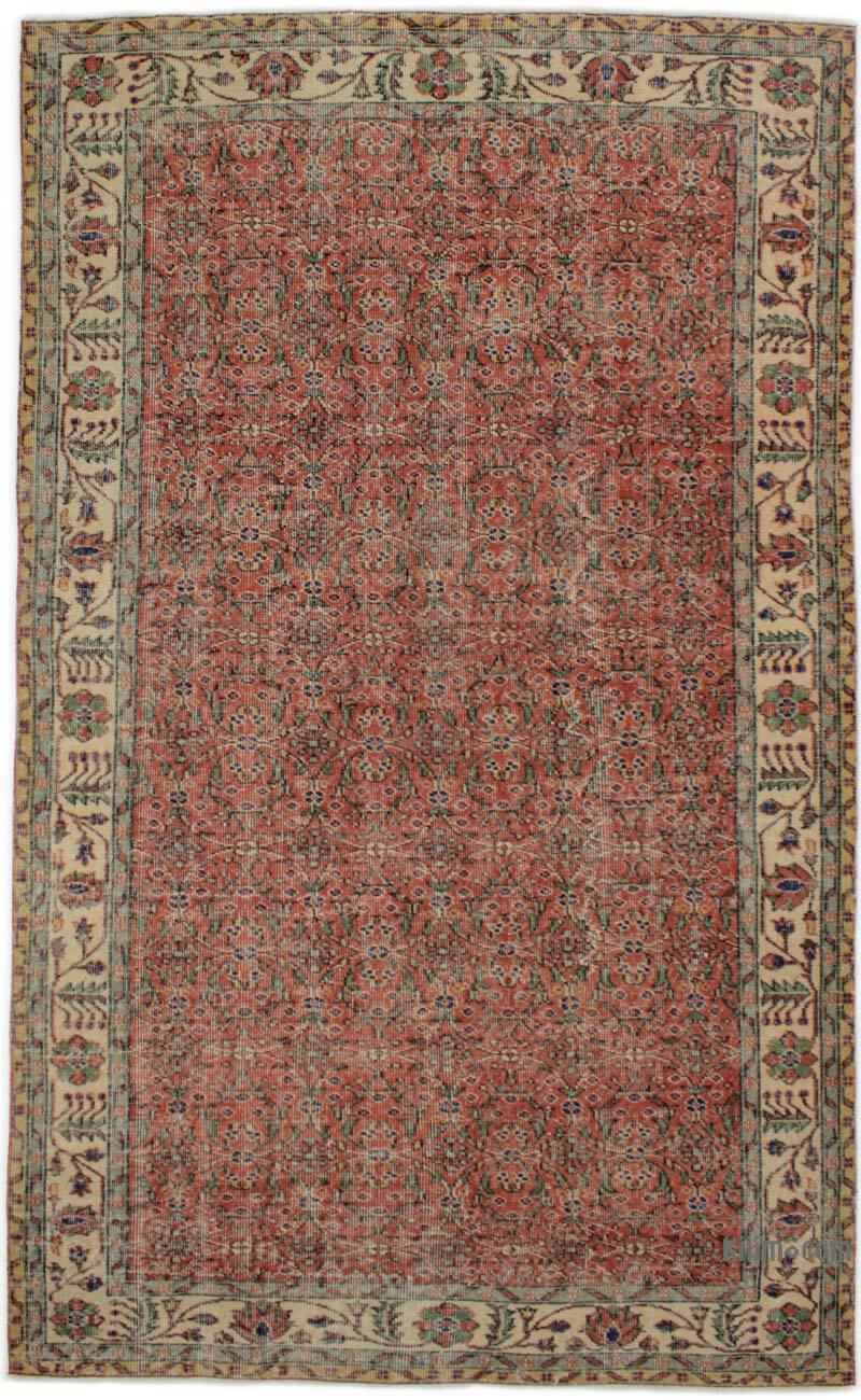 Vintage Turkish Hand-Knotted Rug - 5' 3" x 8' 11" (63" x 107") - K0076756