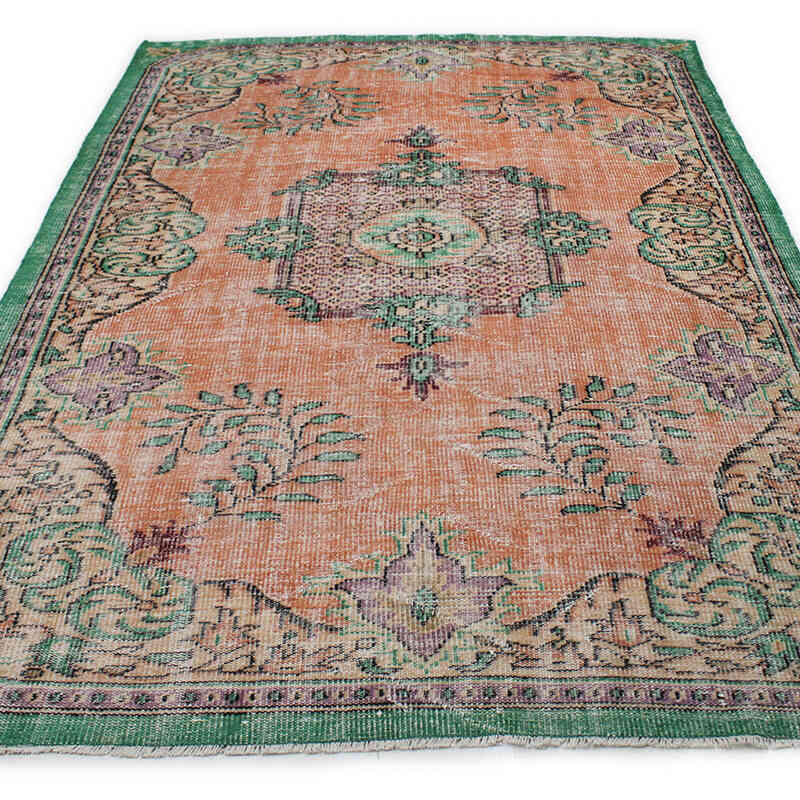 Alfombra Vintage Turca Anudada a Mano - 173 cm x 276 cm - K0076761