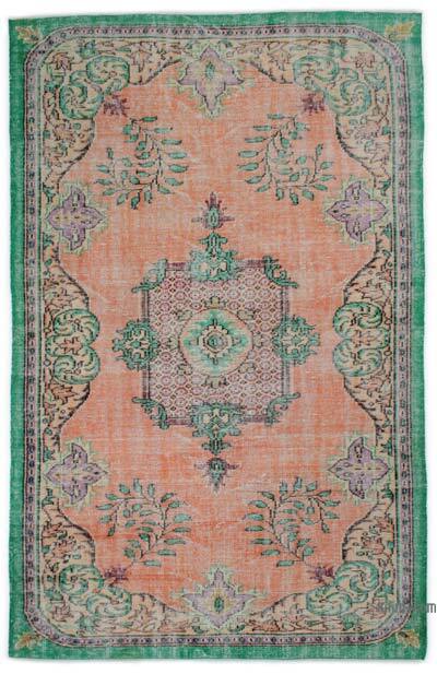 Vintage Turkish Hand-Knotted Rug - 5' 8" x 9' 1" (68" x 109")