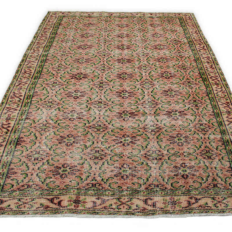 Alfombra Vintage Turca Anudada a Mano - 158 cm x 246 cm - K0076766