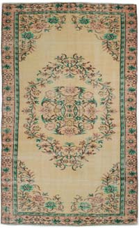 Vintage Turkish Hand-Knotted Rug - 5' 3" x 9'  (63" x 108")