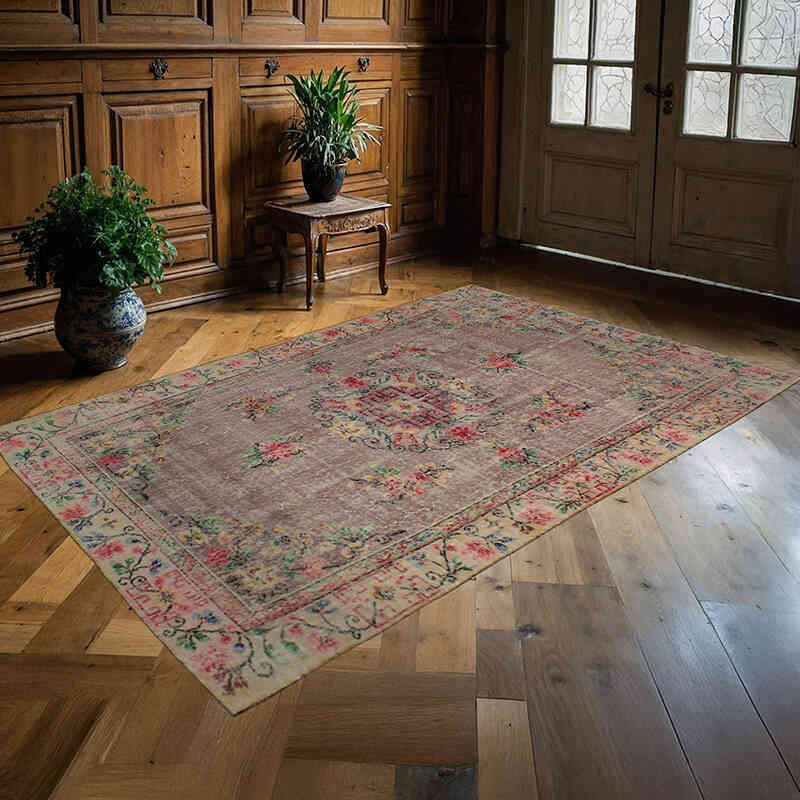 El Dokuma Vintage Halı - 161 cm x 250 cm - K0076770