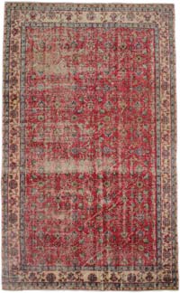 Alfombra Vintage Turca Anudada a Mano - 174 cm x 286 cm