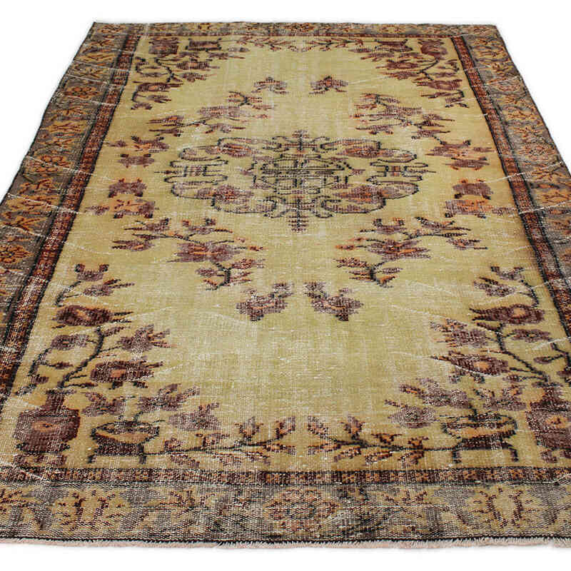 Alfombra Vintage Turca Anudada a Mano - 175 cm x 267 cm - K0076774