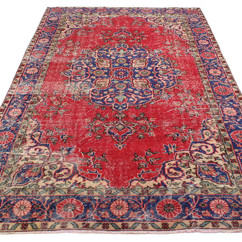 Alfombra Vintage Turca Anudada a Mano - 169 cm x 280 cm - K0076775