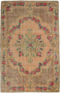Vintage Turkish Hand-Knotted Rug - 5' 5" x 8' 6" (65" x 102")