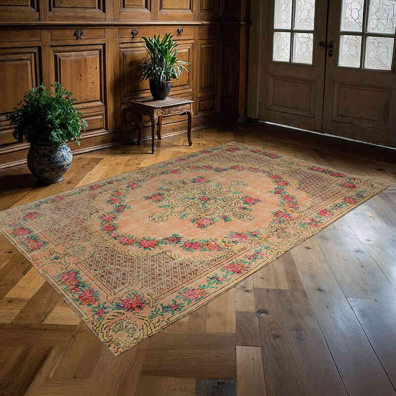 El Dokuma Vintage Halı - 165 cm x 260 cm - K0076776