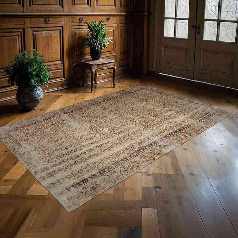 Alfombra Vintage Turca Anudada a Mano - 162 cm x 265 cm - K0076777