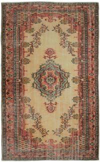 Vintage Turkish Hand-Knotted Rug - 6' 2" x 10' 2" (74" x 122")
