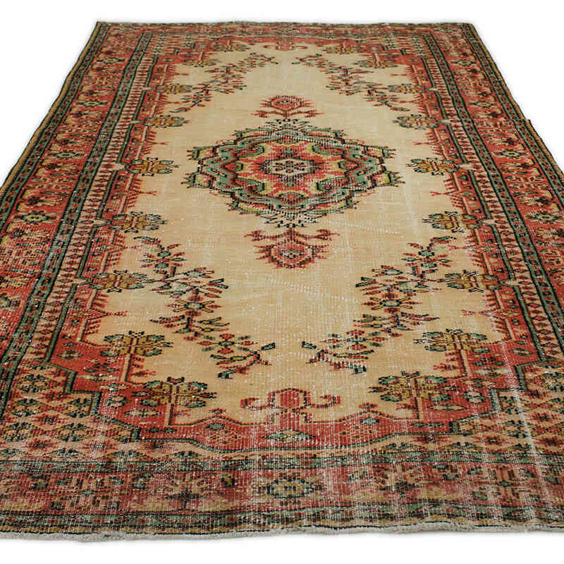Alfombra Vintage Turca Anudada a Mano - 188 cm x 310 cm - K0076778