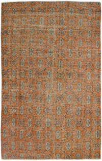 Vintage Turkish Hand-Knotted Rug - 5' 5" x 8' 9" (65" x 105")