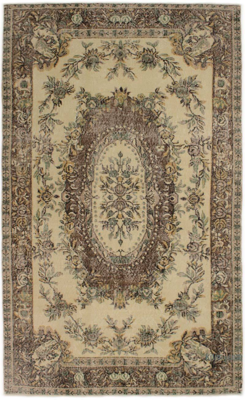 Alfombra Vintage Turca Anudada a Mano - 160 cm x 265 cm - K0076782